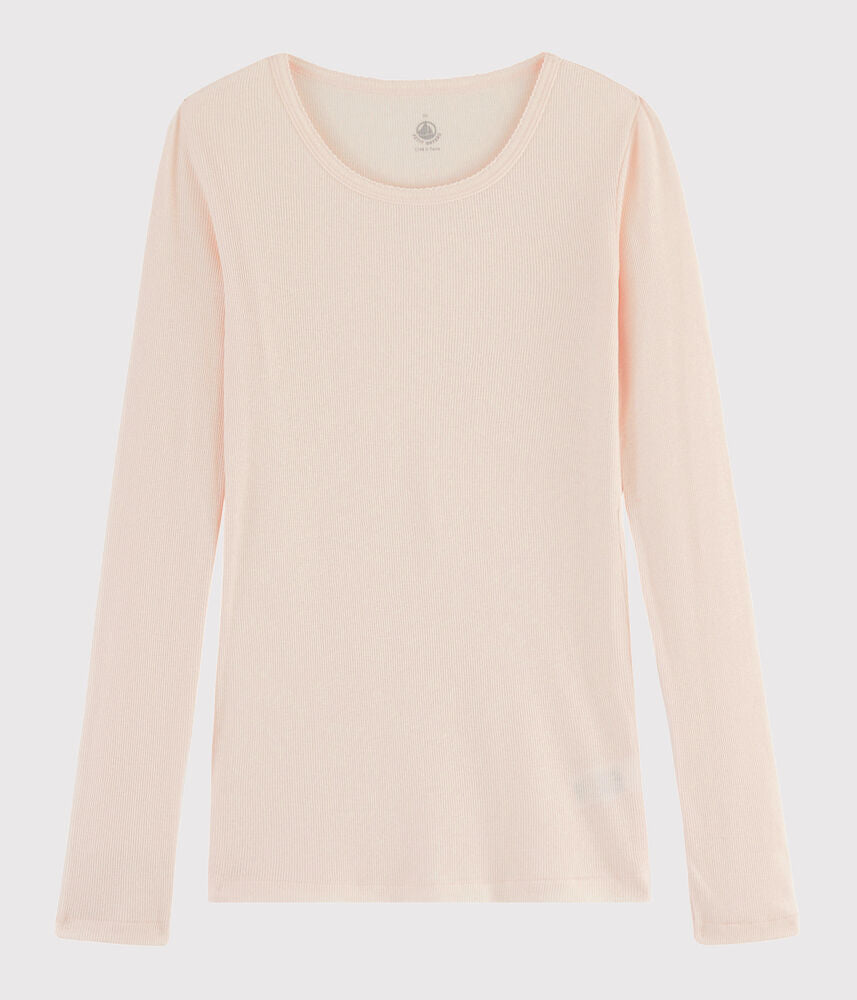T-shirt laine et coton Femme