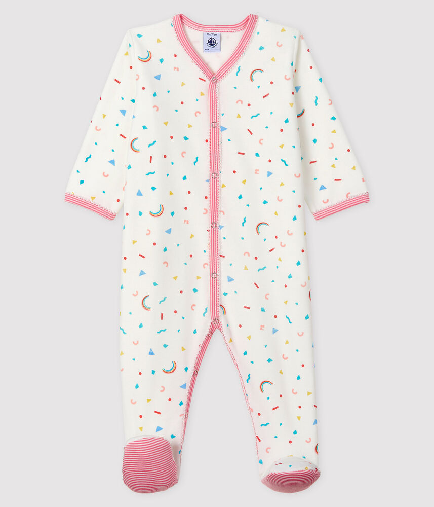 Dors-bien imprimé confettis bébé fille en velours