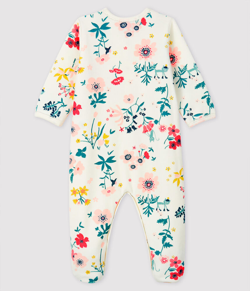 Dors-bien à imprimé fleuri bébé fille en velours