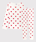 Pyjama enfant en coton imprimé cœurs