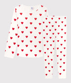Pyjama enfant en coton imprimé cœurs