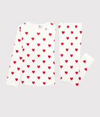 Pyjama enfant en coton imprimé cœurs