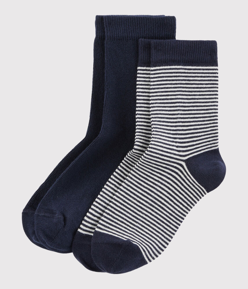 Lot de chaussettes enfant en coton à rayures