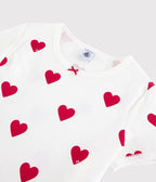 Pyjama short enfant en coton imprimé cœurs