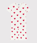 Pyjama short enfant en coton imprimé cœurs