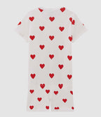 Pyjama short enfant en coton imprimé cœurs