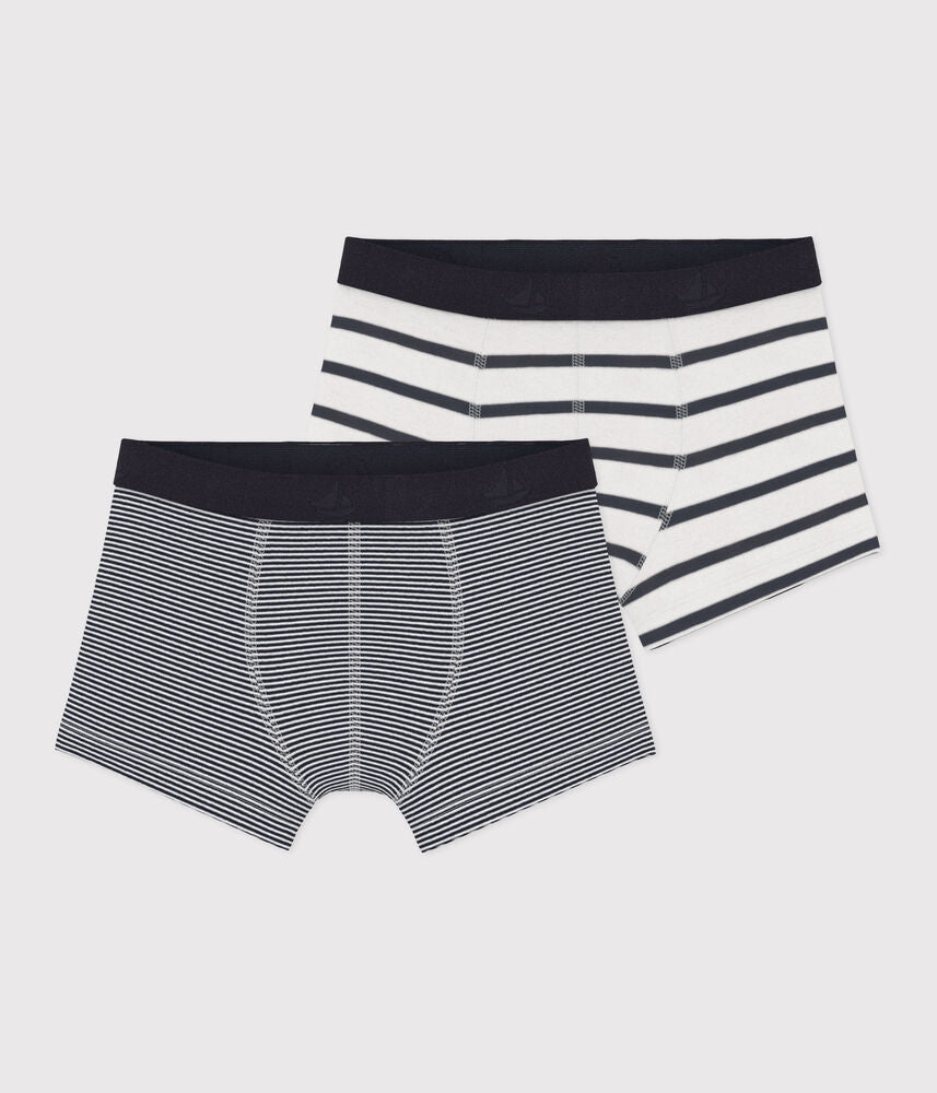 Lot de boxers enfant rayés en coton