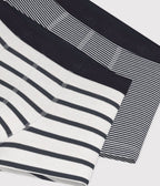 Lot de boxers enfant rayés en coton