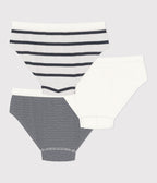 Lot de slips enfant en coton rayé