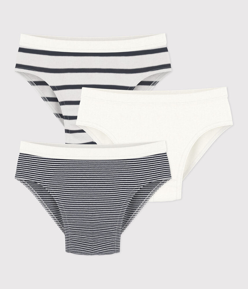 Lot de slips enfant en coton rayé