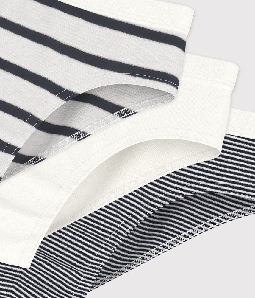 Lot de slips enfant en coton rayé