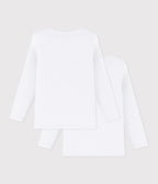 Lot de T-shirts manches longues enfant en coton uni