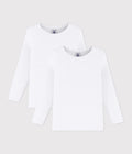 Lot de T-shirts manches longues enfant en coton uni