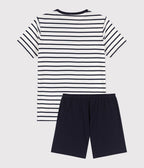 Pyjama short enfant en coton à rayures