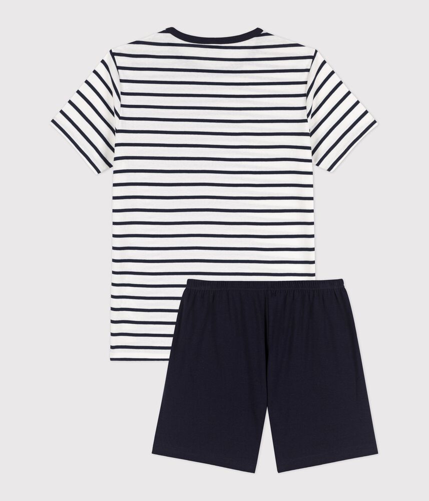 Pyjama short enfant en coton à rayures