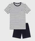 Pyjama short enfant en coton à rayures
