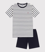Pyjama short enfant en coton à rayures