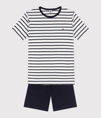 Pyjama short enfant en coton à rayures