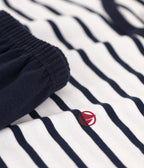 Pyjama short enfant en coton à rayures