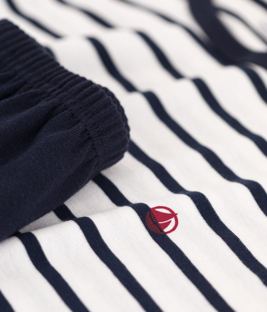 Pyjama short enfant en coton à rayures