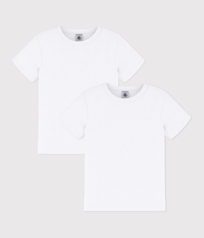 Lot de T-shirts manches courtes enfant en coton uni