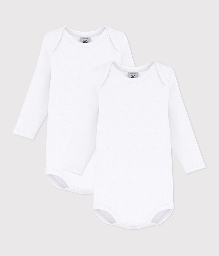 Lot de bodies manches longues bébé en coton