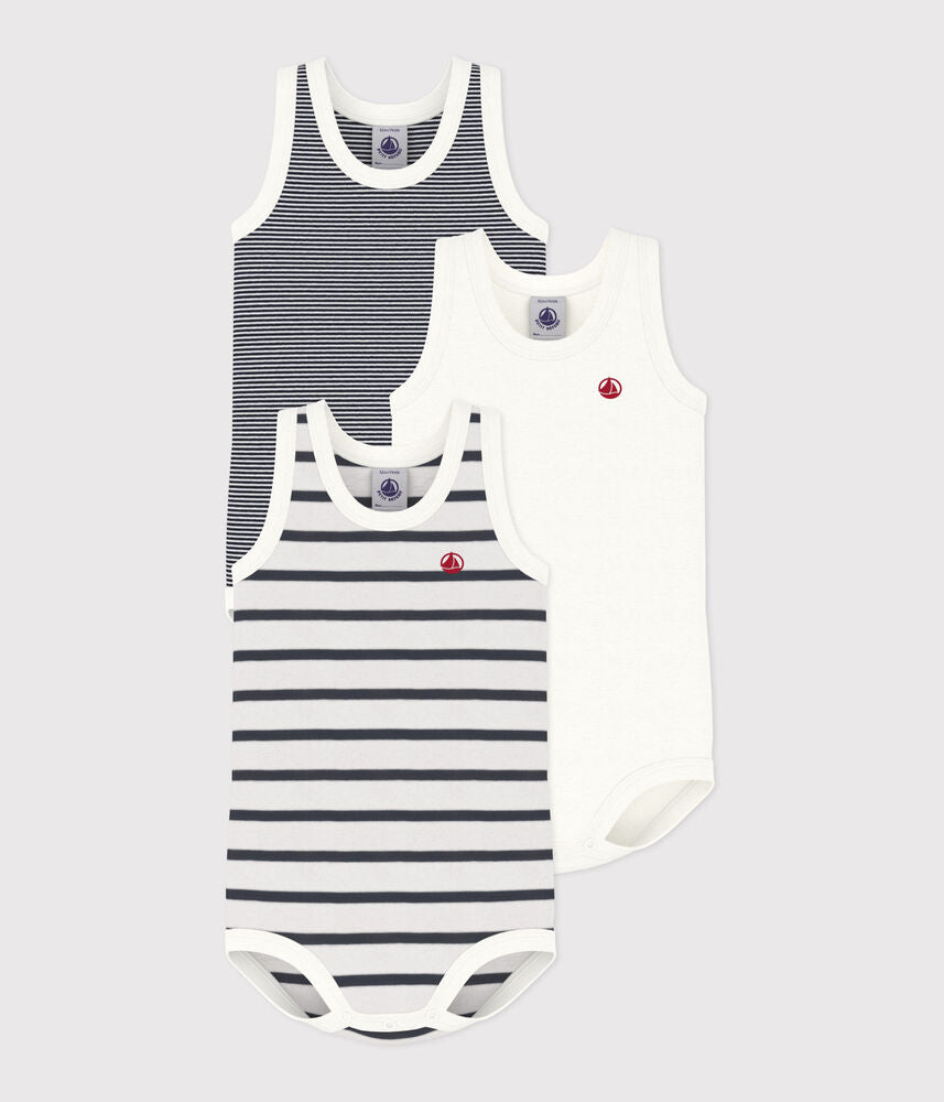 Lot de 3 bodies sans manches bébé