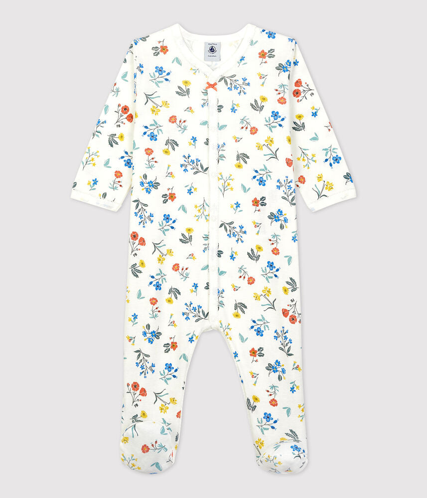 Dors-bien bébé imprimé fleuri en coton