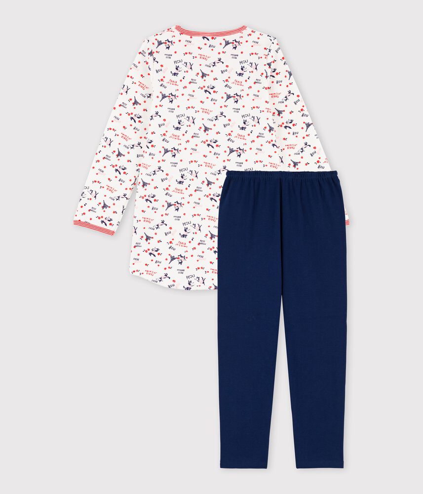 Chemise de nuit avec legging petite fille en coton