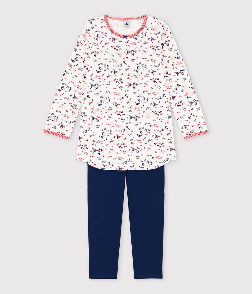 Chemise de nuit avec legging petite fille en coton