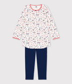 Chemise de nuit avec legging petite fille en coton