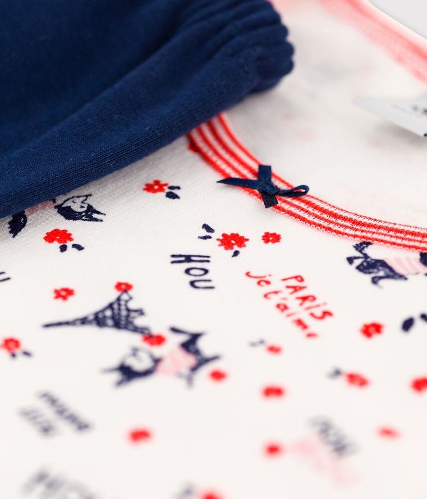 Chemise de nuit avec legging petite fille en coton