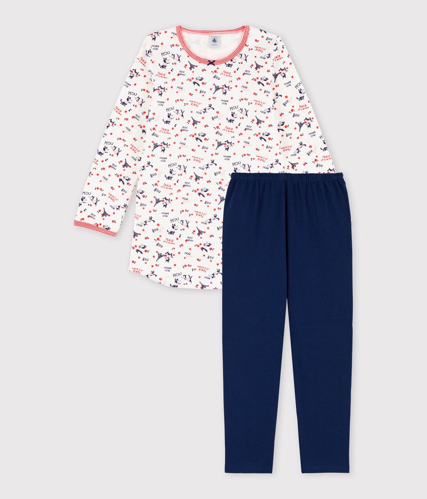 Chemise de nuit avec legging petite fille en coton
