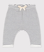 Pantalon à rayures marinières bébé en tubique en coton