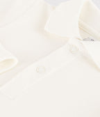 Body bébé col polo en coton uni