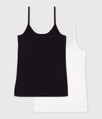 Lot de chemises à bretelles femme en coton léger uni
