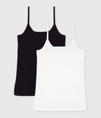 Lot de chemises à bretelles femme en coton léger uni