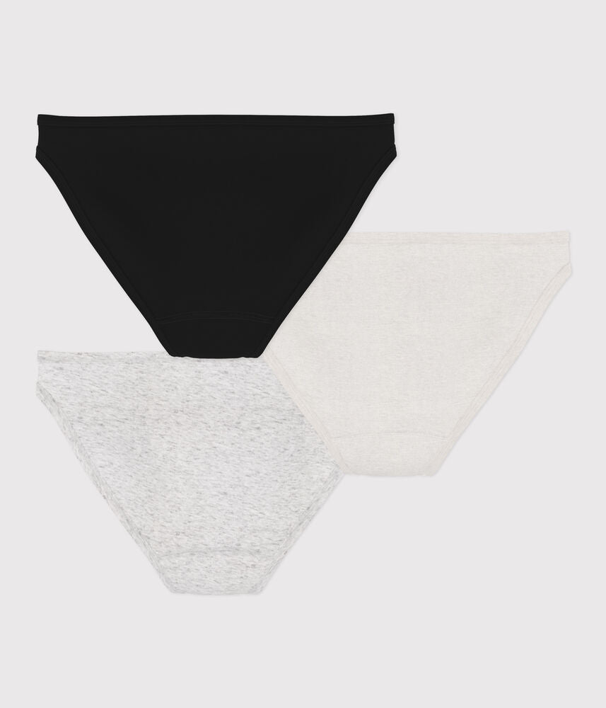 Lot de culottes femme en coton léger uni