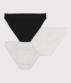 Lot de culottes femme en coton léger uni