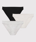 Lot de culottes femme en coton léger uni