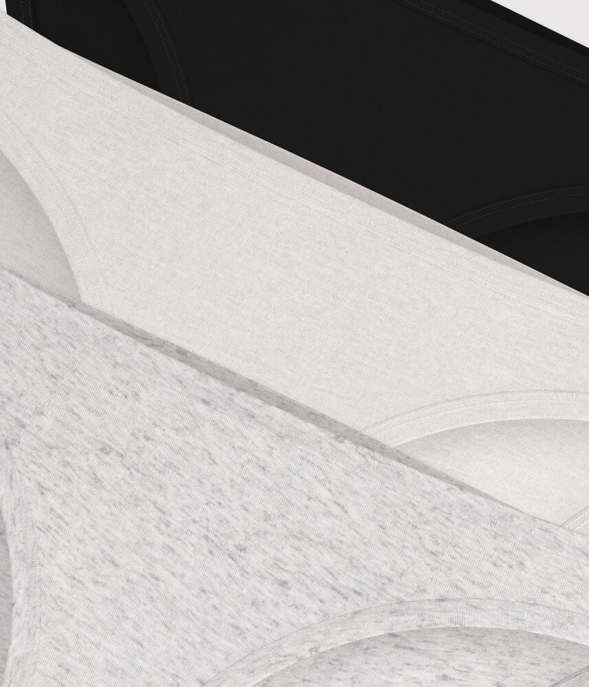 Lot de culottes femme en coton léger uni