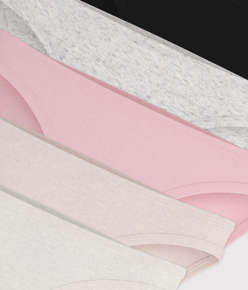 Lot de culottes femme en coton léger uni