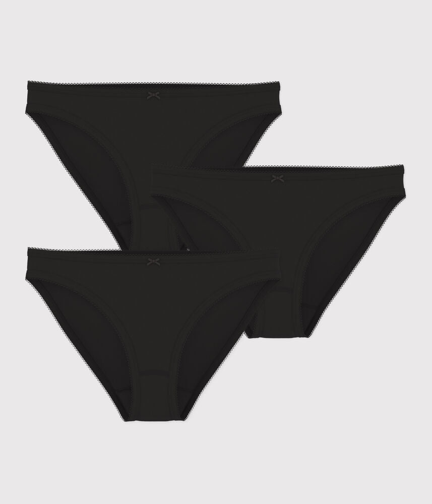 Lot de culottes femme en coton léger uni