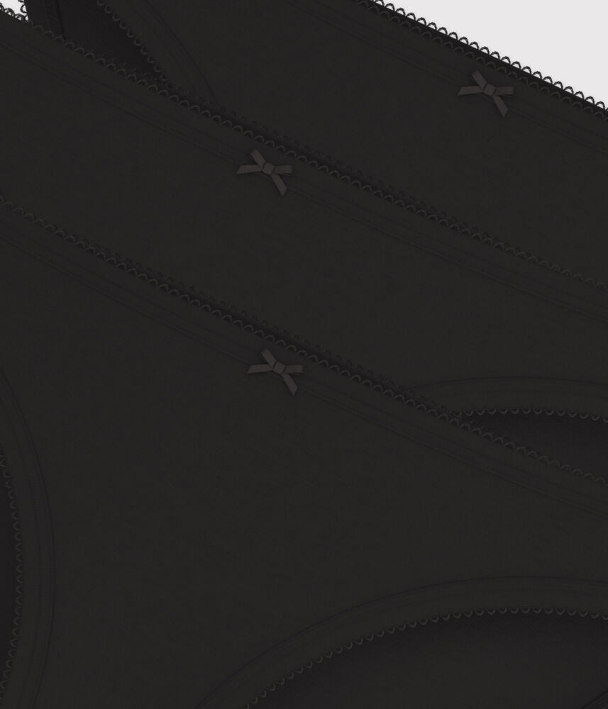 Lot de culottes femme en coton léger uni