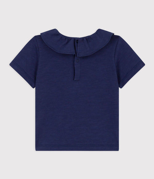 Blouse manches courtes bébé en jersey flammé