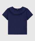 Blouse manches courtes bébé en jersey flammé