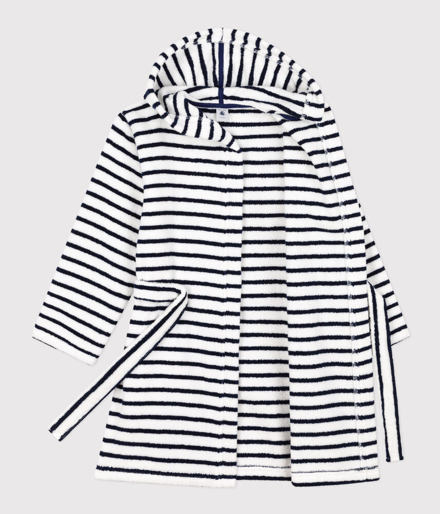 Peignoir rayé en éponge enfant