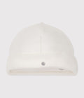 Bonnet naissance bébé en velours uni en coton