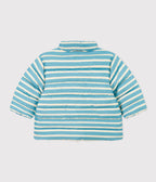 Doudoune rayée capuche rétractable bébé