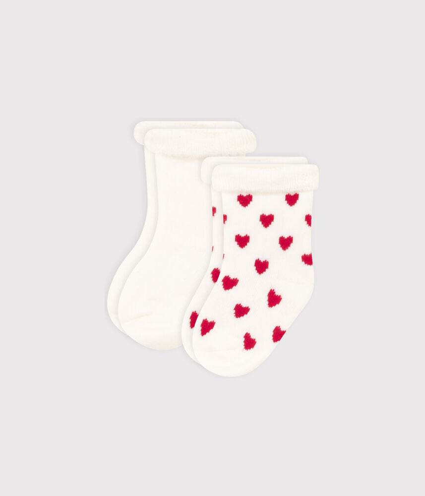 Lot de chaussettes bébé mixte en coton et élasthanne